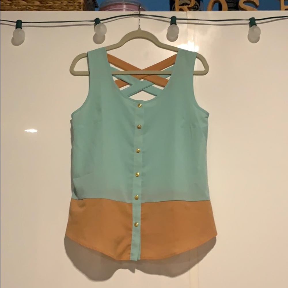 Light blue blouse!